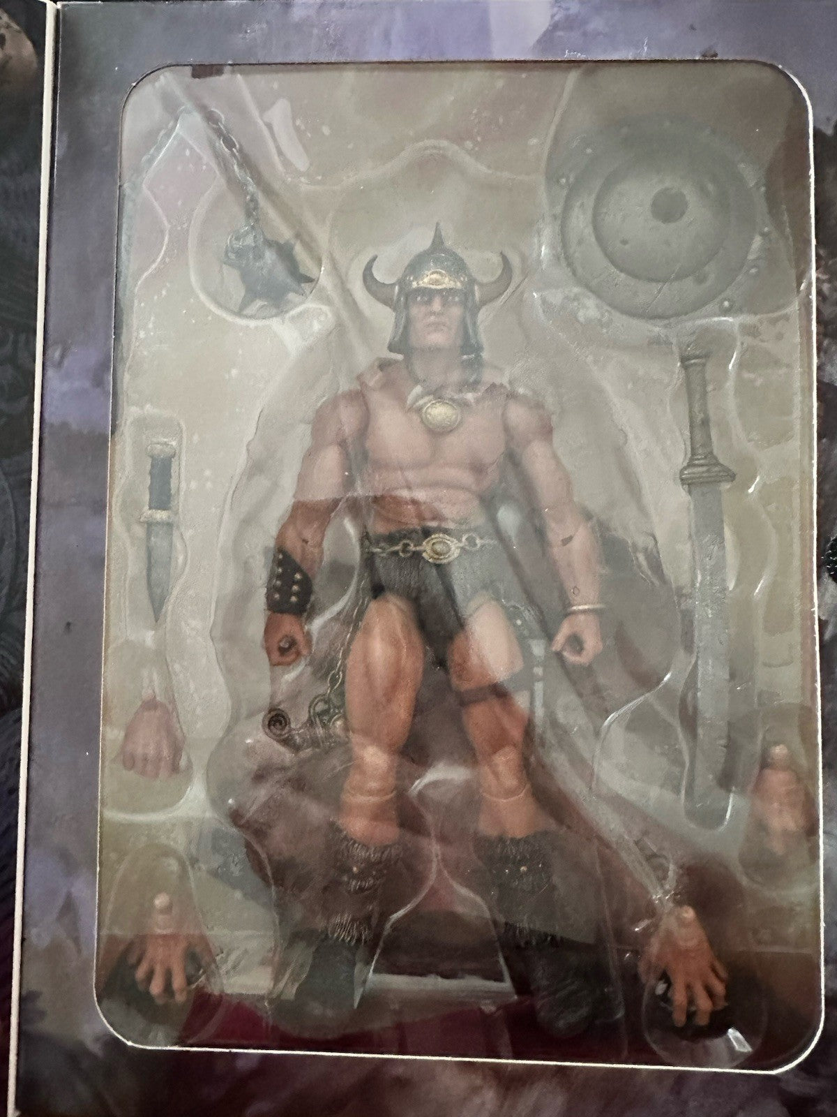 Savage Crucible Frazetta WARRIOR w/ BALL & CHAIN Figure (Harvinger) - PERFECT!