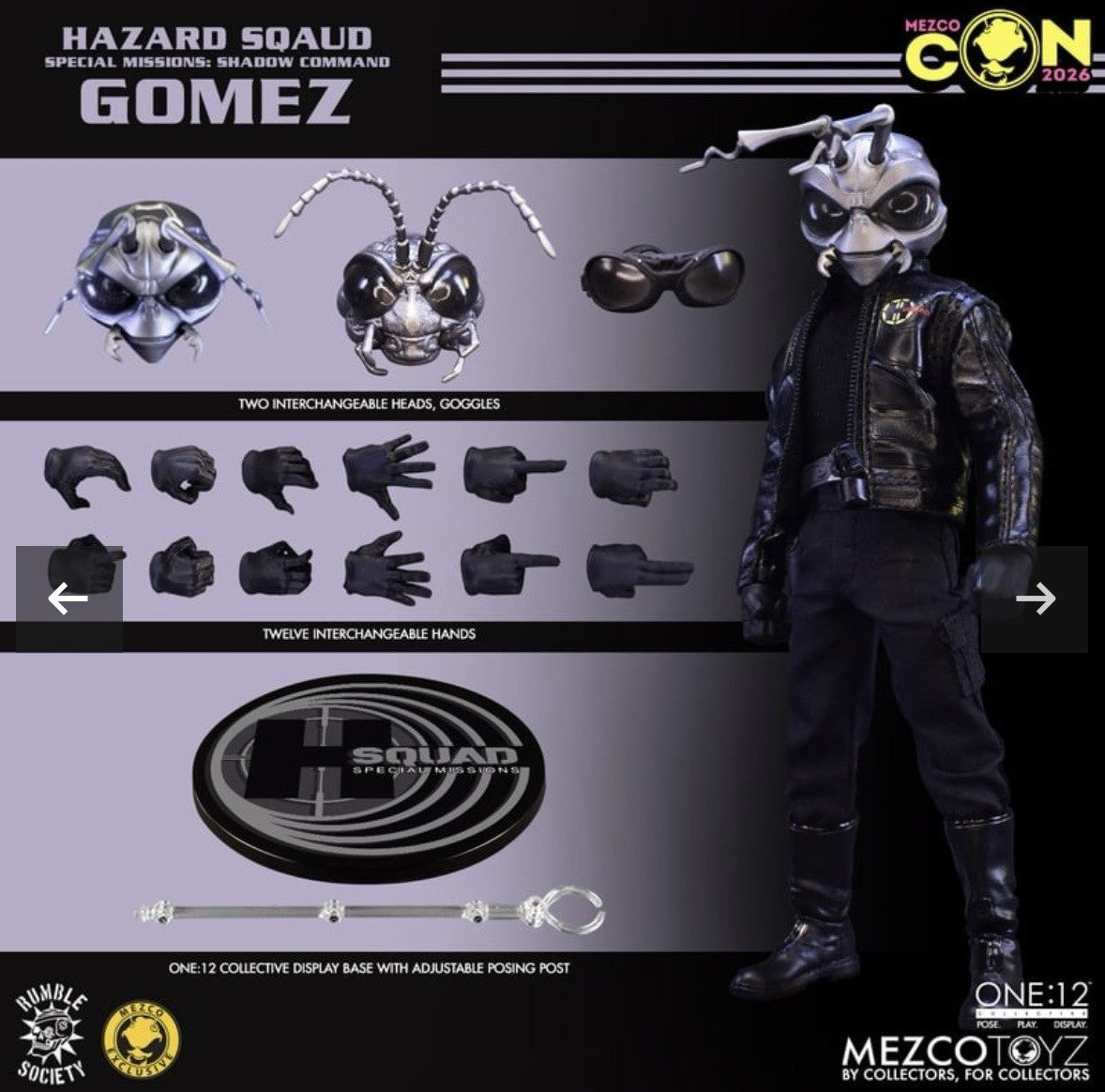 Mezco Toyz Rumble Society Shadow Command Hazard Squad Gomez Sealed Mezcon 2026