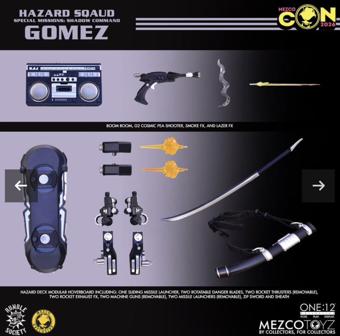 Mezco Toyz Rumble Society Shadow Command Hazard Squad Gomez Sealed Mezcon 2026