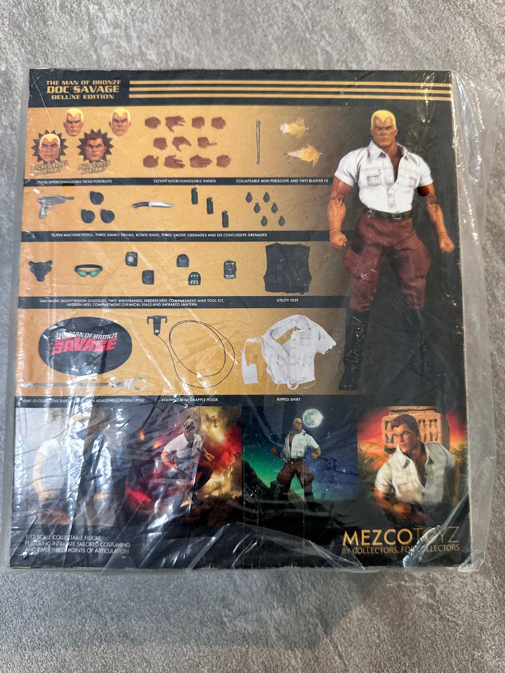 Mezco One:12 Doc Savage Deluxe Edition Figure Sealed New In Box Sealed