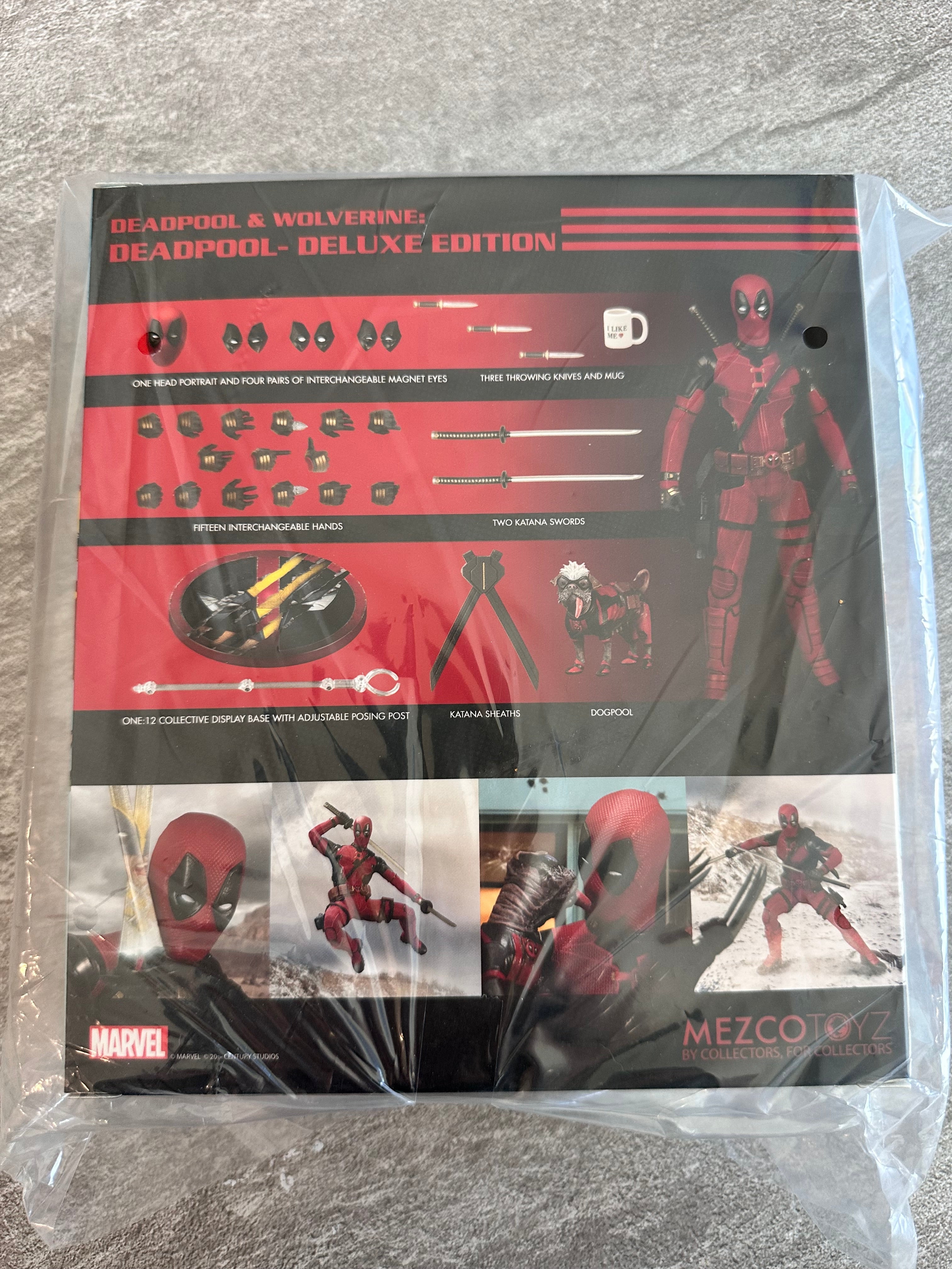 Mezco Deadpool & Wolverine: Deadpool One:12 Collective Action Figure NIB Open Complete