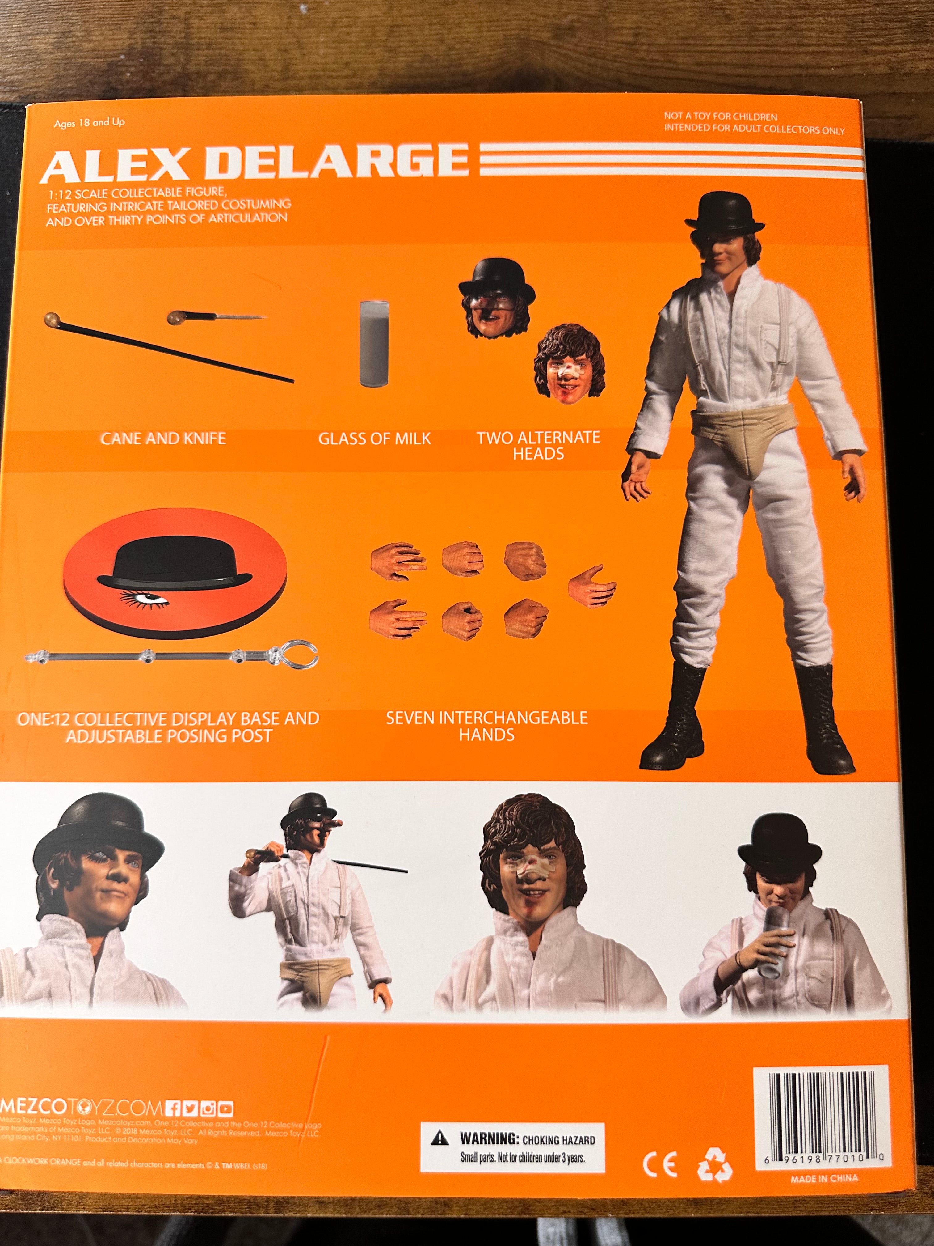 Authentic Mezco Toyz One 12 Collective Alex DeLarge Figure Clockwork Orange OPEN NIB Complete